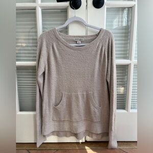 Barefoot Dreams Cozy Chic Lite Raglan Pullover / Dove Gray / Size Large